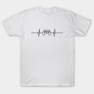 Joypad Heartbeat - Black design T-Shirt